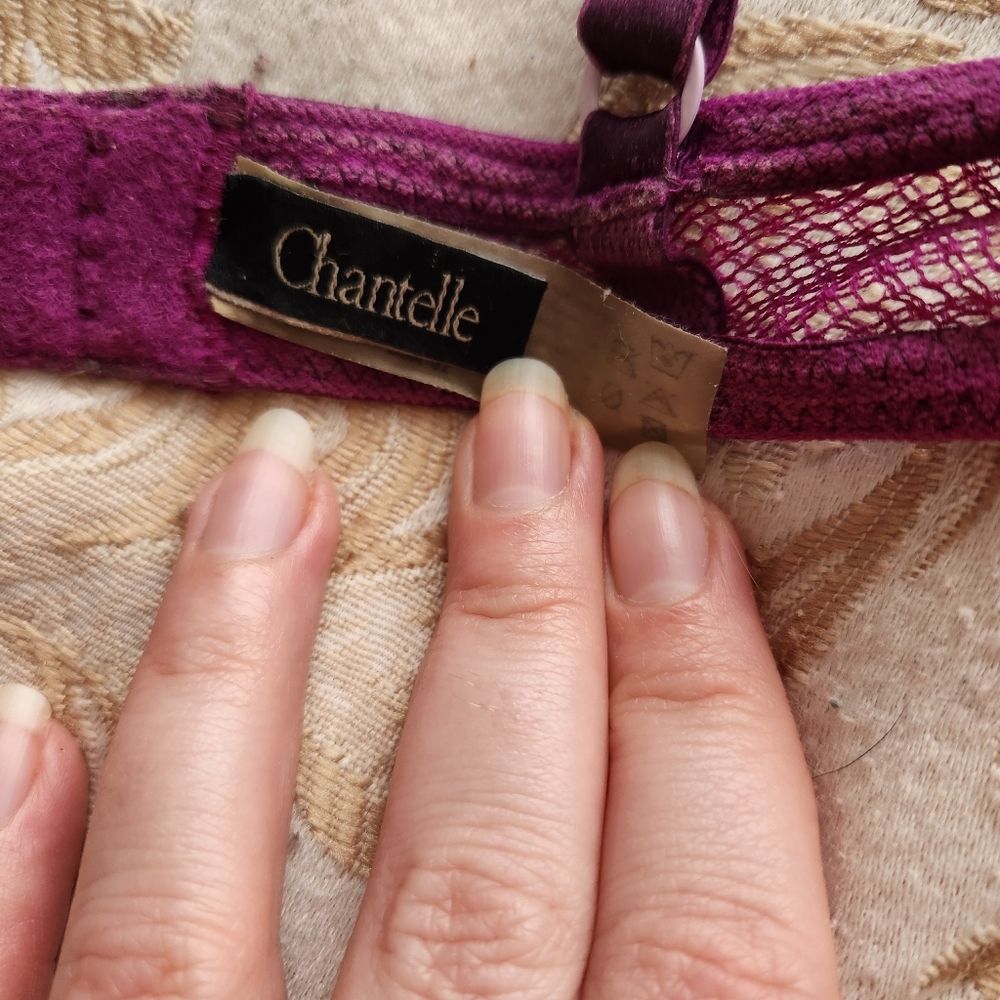 Purple Lace Chantelle Bra 32 B - Picture 4 of 5